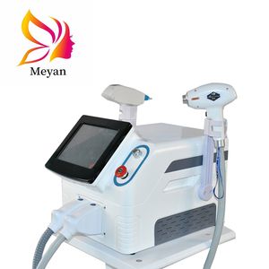 Portable 2 in 1 1064nm 755nm 808nm Diode Laser Hair Removal &ND YAG Laser Tattoo Removal Carbon Stripping Machine for Salon