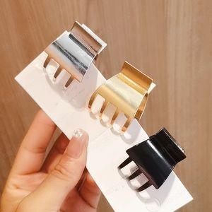 Barrette per capelli a forma di piccola geometria semplice e versatile in metallo alla moda per accessori per capelli da donna, ragazza, bambino