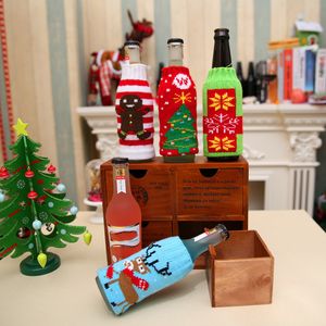 Manicotto refrigerante per bottiglia di birra di Natale Fiocco di neve Elk stampato Manicotto per bottiglia isolante in acrilico Decorazione per bottiglia di birra natalizia DBC VT0298