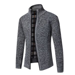 Inverno Uomo Spesso Business Casual Maglione Cappotti Cardigan Uomo Slim Fit Maglieria Capispalla Caldo Autunno Maglione Maglione X0621