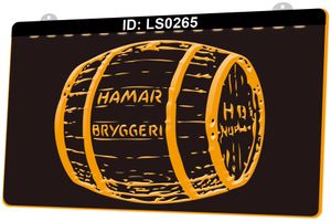 LS0265 Hamar Bryggeri 3D Engraving LED Light Sign Wholesale Retail