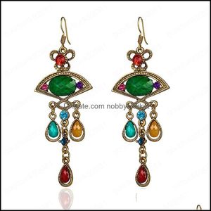 Dangle Chandelier Brincos Jóias Fã-em forma de água Gota étnica Brinco Indiano Boémio Retro Liga Roxo Rhinestone Borla para Mulheres Del