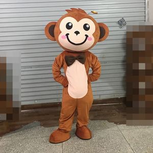 Prestanda Little Monkey Mascot Kostymer Jul Fancy Party Dress Cartoon Character Outfit Suit Vuxna Storlek Carnival Xmas Påsk Reklam Tema Kläder