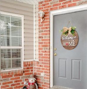 Christmas decorations Front Door Wood Signs Interchangeable Welcome Sign Home Decoration Antique Crafts