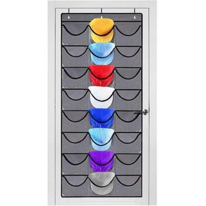 Storage Boxes & Bins 24 PocketHat Hanging Bag Wall-mounted Sundries Hat Organizer Holder Room Shoes Slippers Behind The Door