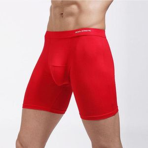 Underpants Men Modal Underwear Long Leg Boxer Trunk Sport Breathable Bulge Pouch Briefs Male Sleepware Shorts Bottom Fashion Lingerie Funny