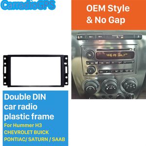 Siyah Çift Din Araba Radyo Fasya Hummer H3 Chevrolet Buick Pontiac / Satürn / Saab Surround Panel Oto Trim Stereo Dash CD Çerçeve