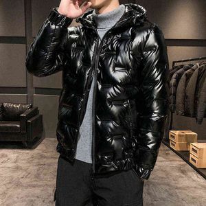 Men's White Duck Down Jacket Warm Hooded Puffer Jacket Coat Male Casual High Quality Overcoat Thermal Winter Fashion Men 4XL G1115