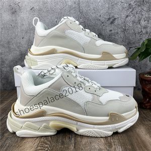 Bred Retro Womens Mens Sneaker Casual Shoes Mesh Trainers for Old Dad Triple S Party Trendy Shoes Daily Lifestyle Skateboarding shoe