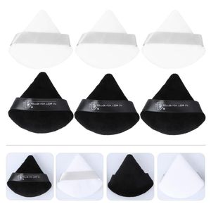 6pcs Makeup Powder Puff Sponge Triangle Cotton Dry Sector High Density Crystal Tool For Sponges Applicators