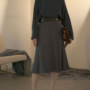Kjolar Original Oberoende Designer Suit Dress Iliad Höst och Winter Heavy Woolen Cloth Half Body Skirt Long Chalaza Package