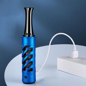 Latest Cycle Charging USB Lighter Holder Colorful Portable Dry Herb Tobacco Smoking Cigarette Filter Mouthpiece Tips Innovative Design Multi-function DHL Free