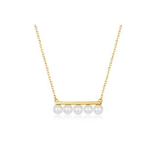 Argento sterling 925 con collane di perle in oro 18 carati Gioielli da sposa per donna Punk Designer Club Cocktail Party Giappone
