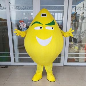 Halloween Yellow Lemon Mascot Costume High quality Cartoon Fruit Anime theme character Adults Size Christmas Carnival Birthday Party Outdoor Outfit