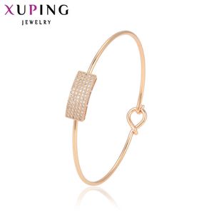 Xuping Fashion Bangle Rural Style New Arrival High Quality Jewelry Women Gold Color Plated Wholesale Gift 50630 Q0717