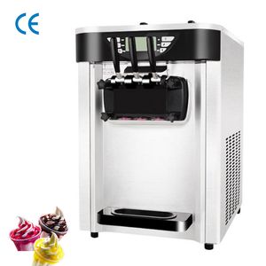 Two Colors Soft Ice Cream Maker Machine Stainless Steel Cold Drink Shops Yogurt Vending