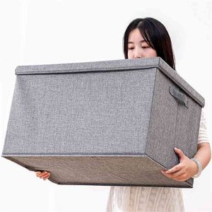 5 Sizes Cube Non-Woven Folding Storage Box For Toys Fabric Bins With Lid Home Bedroom Closet Office Nursery Organizer 210922