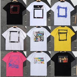 Summer Mens Womens Designer T Shirts Loose Tees Fashion Brands Tops Man's Casual Shirt Luxurys Clothing Street Black White Tees Shorts Sleeve Clothes Polos O88743