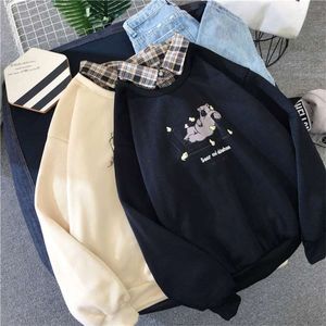 Cute Bear oversize Kawaii donna felpa pullover moda donna plus size top felpa con cappuccio casual donna stile coreano streetwear 210928