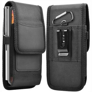 Utomhus sport resa vandring camping robusta fall nylon pu läder holster bälte klipp midja påse bärväska för 3,5-6,8 tum telefon iphone samsung s21 huawei moto lg