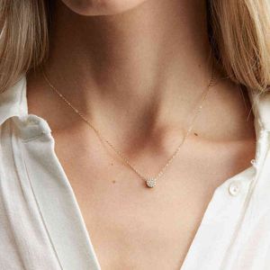 JUJIE Edelstahl Kristall Halsketten Für Frauen 2021 Exquisite Zirkon Weiblichen Kette Halskette Schmuck Großhandel/Dropshipping G1206