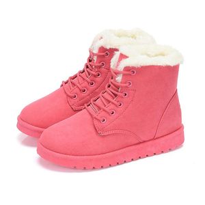 Snow Women Autumn and S Boots Winter Fashion Round Head Flat Warm Ankle Bekväm Fahion 378 Boot