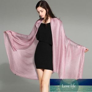 Kvinnors Ny Long Sunscreen Beach Handduk Sjal Bomull och Linne Solid Färg Scarf Silk Scarf