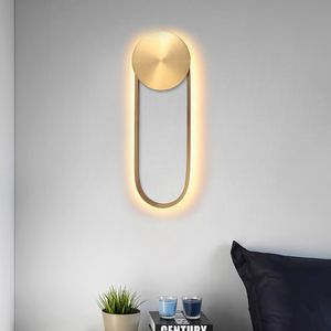 Modern Led Wall Lamp Lamp Gold Decoração Interior Vaidade Lamparas de Pared Sconce Long Strip Nordic Living Room Kitchen Hall Quarto espelho leve