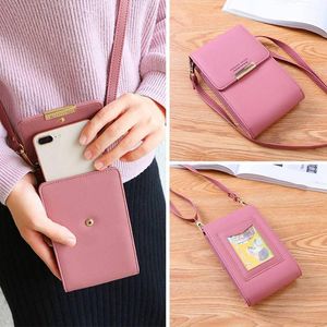 Portafoglio da donna Borse per telefoni cellulari Porta carte Borsa a mano Pochette Messenger Spalla Cinghie lunghe Drop