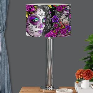 Lamp Covers & Shades Sugar Skull Day Of The Dead Print Modern Shade Suitable For Table Floor Light And Ceiling Dust Proof Washable