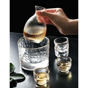 Glass Wine Cup Japanese Lead-free Crystal Shot High Spirits White Wine Glasses Sake Pot Suit Mug