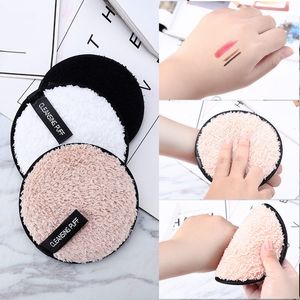 Round Soft Microfiber Cloth Reusable Makeup Remover Face Cleansing Towel Women Washable Wipe Pads