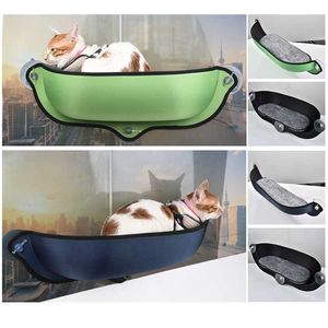 Cat Window Hammock With Strong Suction Cups Pet Kitty Hanging Sleeping Bed Comfortable Warm Ferret Cage Shelf Seat Beds 211111