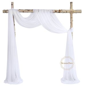 Wedding Arch Drapping Fabric 29" Wide 6.5 Yards Chiffon Fabric Backdrop Curtain Drapery Ceremony Reception Swag 210712