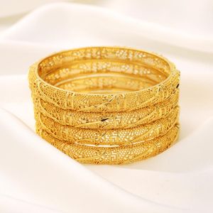 Bangle Nigeria Oman Dubai Africa Gold Color Bangles for Women Arab African Armband smycken Mellan￶stern br￶llopspresent