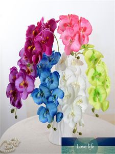 10Pcs/lot Lifelike Artificial Butterfly Orchid Flower Silk Phalaenopsis Wedding Home DIY Decoration Fake Flowers Decorative & Wreaths Factory price expert design