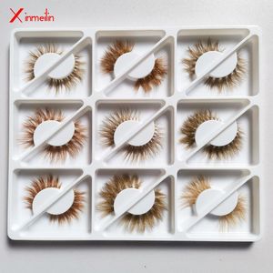 Models Brown 3D Mink Lashes Extension Tool Wholesale Makeup Colored Individual Fluffy Dramatic Volume Natural False Eyelashes