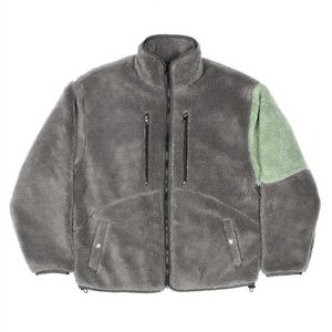 Mäns Jackor Höst Vinter Far Arch Grey Fleece Stitched Zipper Vibe Style Lamb Cashmere Men's and Women's Cotton Jacket