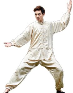 Uniforme De Kungfu De Las Mujeres al por mayor-Chándal de hombres Shanghai Story Chinese Kungfu Set Tai Chi Traje Mujer Casual Camisa de manga larga Pantalones Lino Uniforme Estilo