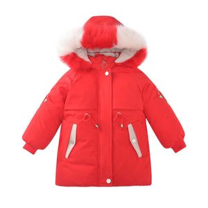 Çocuk Kış Aşağı Pamuk Ceket Yeni Moda Kız Giyim Çocuk Giyim Kalın Parka Kapüşonlu Snowsuit Giyim Coat Palto H0910