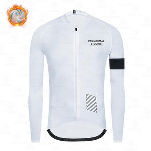 Racing Sets PNS 2021 Winter Thermal Fleece Radfahren Lange Trikots Pas Normal Studios Herren Warme Jacke MTB Kleidung Ropa Ciclismo