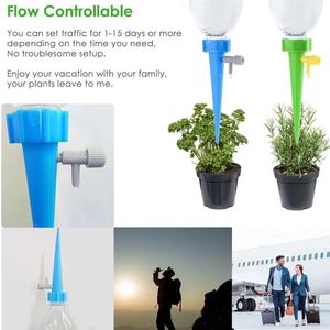 6/12PCS Sprayers Auto Drip Irrigation Watering System Dripper Spike Kits Garden Household Plant Flower Automatic Waterer Tools