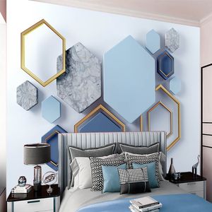 Papel de parede clássico geométrico 3D, padrão de mármore, papel de parede mural moderno, sala de estar, quarto, cozinha, decoração de casa, pintura, revestimento de parede