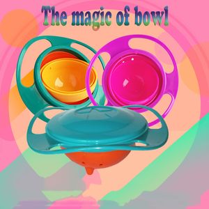2021 Baby Universal Gyro Bowl Practical Design Children Rotary Balance Novelty Umbrella Rotate Spill Proof Solid Feeding Dishes