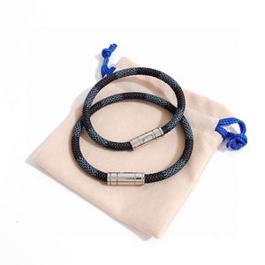 Accessories Identification Europe America Style Men Lady Round Print Gray Plaid Design Engraved v Letter Metal Hardware Keep It Leather Bracelet Bangle M6139f