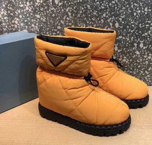 5a hochwertige Herren-Frauenstiefel Modedesigner Schuhe wasserdichte Down Jacke Winter warmer Stiefel Weiche und komfortable Flachboden große Schneeschuhgröße 35-45