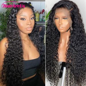 Lace Wigs US Warehouse 10-24 Inch Jerry Curly Front Brazilian Remy Human Hair Pre Plucked Women Glueless 4x4 Closure Wig