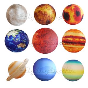 Inflatable Solar System Planets Balloon 2m Hanging Star Model LED Sun Sphere Ball For Museum And Party Decoration