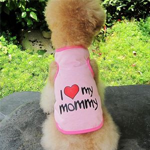 Hundebekleidung Ovely Mama Papa Haustierkleidung Sommer Welpen T-Shirt Weste für kleine Hunde Shih Tzu Mops Shirts Großhandel Kleidung Haustiere Produkte