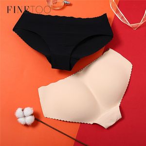 FINETOO Calcinha modeladora acolchoada para mulheres Cuecas bumbum Lingerie sem costura Quadril push up Cuecas femininas sensuais para modelar o corpo